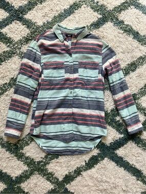 BDG Flannel Striped Button-Down